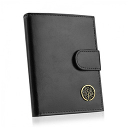 Betlewski, portfel z zapinką z ochroną RFID, skórzany,