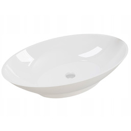 Umywalka nablatowa owalna noce II stawiana biała 60