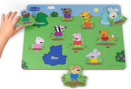 Peppa Pig - Puzzle z drewna pasuje Kolory