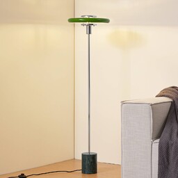 Lampa stojąca Branford Lindby, zielony, salon / jadalnia,