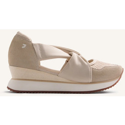 Hiszpańskie sneakersy na koturnie - GIOSEPPO 78616 KREMOWE