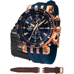 Zegarek Męski Vostok Europe VK61-575B590S niebieski
