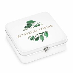 Herbata zestaw herbat w metalowym pudełku z nadrukiem