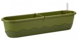 Samonawadniająca skrzynka balkonowa 80 cm Plastia Mareta zielona