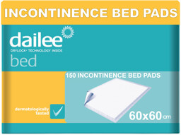 Dailee Bed 60x60, 150x Podkłady Higieniczne Rozmiar 60x60