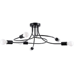 Levar 6 czarny - Sollux Lighting - żyrandol