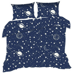 Pościel 160x200 gwiazdozbiór granatowa planety Kids