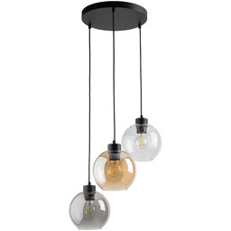 Lampa wisząca stalowa czarna 3-punktowa z serii CUBUS
