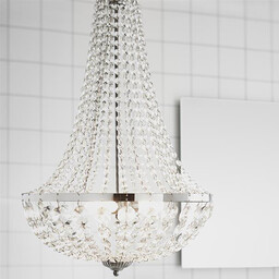 Markslojd Wisząca lampa kryształowa Granso107551 pokojowa łańcuszki chrom