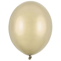 Balony lateksowe metaliczne duże - złoty szampański -
