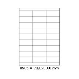 Samoprzylepne etykiety 70 x 30 mm, 27 etykiet,