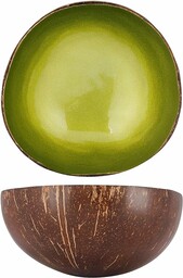 Miska kokosowa z orzechami kokosowymi, limonkowa zieleń, D14