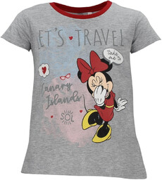 Bluzka T-shirt dziecięcy Myszka Minnie szara