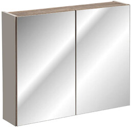 Elior Wisząca szafka łazienkowa z lustrem szary krzemowy