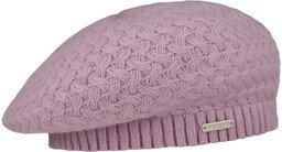 Beret z Dzianiny Yakina Merino by Seeberger, różowy,