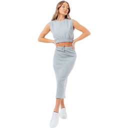 Justhype Sweat Midi Skirt Loungewear Set LABON007, Kobieta,