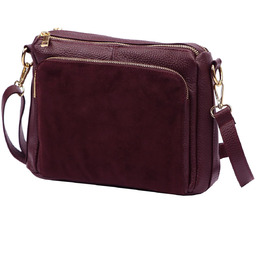 Luka damska listonoszka na ramię skóra naturalna dwie