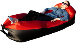 Bestomi, Sofa pompowana, Lazy Bag Air, czerwony, 185x85x40