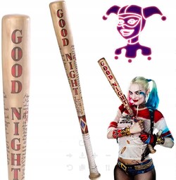 Harley Quinn Drewniany kij baseballowy Halloween Cosplay 84CM