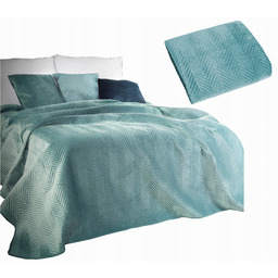 Narzuta Na Łóżko 220x240 Eurofirany Sofia mięta Welwet