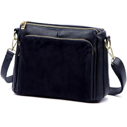 Luka damska listonoszka na ramię skóra naturalna dwie