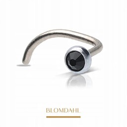 BLOMDAHL KOLCZYK DO NOSA HIPOALERGICZNY BEZEL BLACK 3