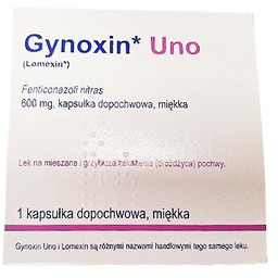 Gynoxin Uno Miękka kapsułka dopochwowa 600 mg, 1