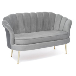Sofa muszelka szara Glamour ELIF Welur #20