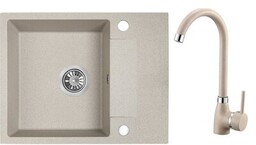 KUCHINOX Zlewozmywak Rab SBFA413Y Beżowy + bateria