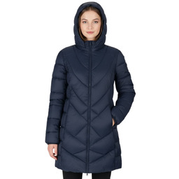 Płaszcz damski Cmp parka puchowa pikowana granatowa-XS