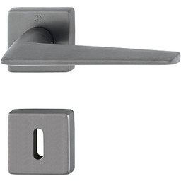 Macau - Klamka drzwiowa na kwadratowym szyldzie, antracyt