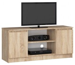 Szafka rtv, półki, NOVA, 120x40x55 cm, dąb sonoma,