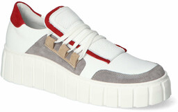 Sneakersy Lewski 3463 Białe groch/kolorowy