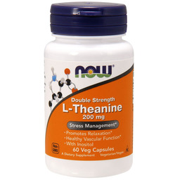 NOW Double Strength L-Theanine 200mg 60vegcaps