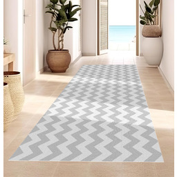 Viniliko dywan Chevron, winyl, szary, 80 x 300