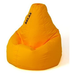 GO GIFT Pufa worek Grusza L Żółty 105