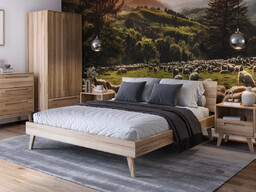 Łóżko drewniane bukowe 180x200 Beskid 03 buk naturalny