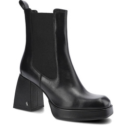 Czarne Botki Carinii Damskie Eleganckie Obuwie