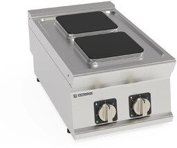 TECNOINOX Kuchnia gastronomiczna elektryczna nastawna 2 pola kwadratowe