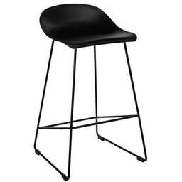 Hoker Molly czarny nowoczesny z oparciem do kuchni