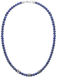 Naszyjnik męski lapis lazuli z beadsami etno style