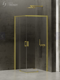 NEW TRENDY D-0418A/D-0417A Kabina prysznicowa PRIME LIGHT GOLD