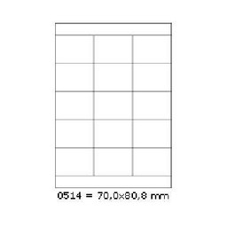 Samoprzylepne etykiety 70 x 50,8 mm, 15 etykiet,