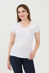 EA7 Biały damski t-shirt