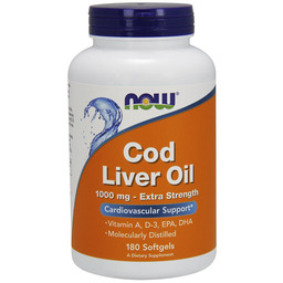 NOW Cod Liver Oil 1000mg Extra Strength 180caps