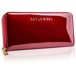 Portfel skórzany BETLEWSKI ZBPD-BS-5201 CZERWONY