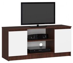 Szafka rtv, półki, NOVA, 120x40x55 cm, wenge, biel,