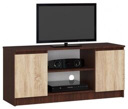 Szafka rtv, półki, NOVA, 120x40x55 cm, wenge, dąb