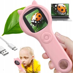 Mini Mikroskop Dziecięcy Przenośny Zabawki Naukowe Edukacyjny