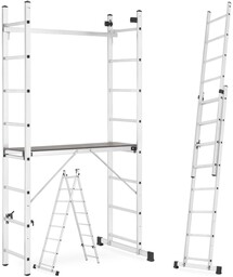 Podest roboczy drabina aluminiowa rusztowanie drabinowe HIGHER 2x8